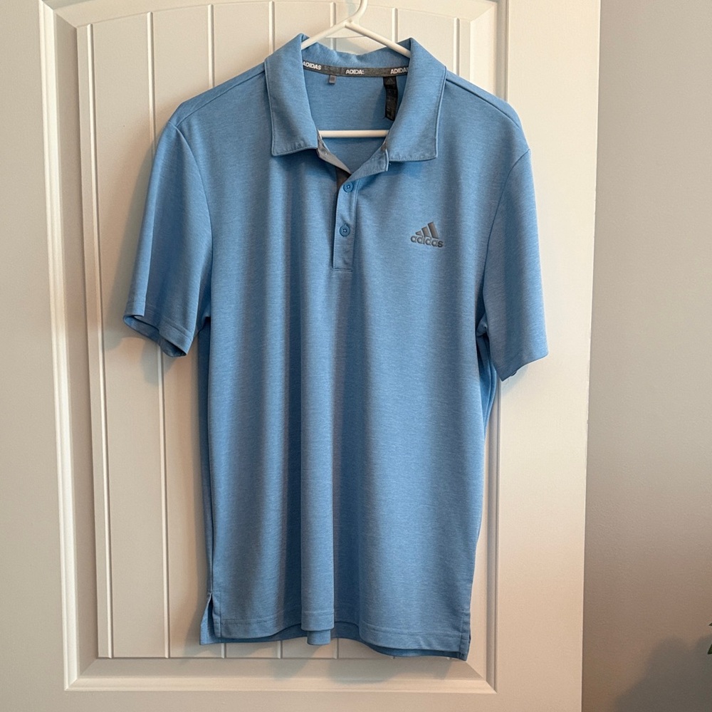 Adidas Men's Sky Blue Polo Shirt